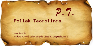 Poliak Teodolinda névjegykártya